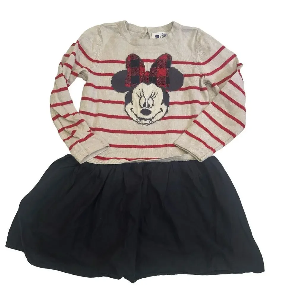 Gap Disney Minnie Mouse Skirted Sweater sz 5
